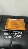 Square Wood Plate (10X10)