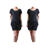 Terno Shorts for Women - Stripes Black