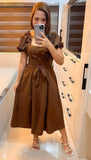 Denise Maxi Dress - Brown