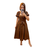 Denise Maxi Dress - Brown