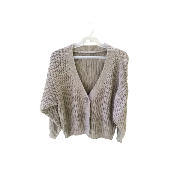 Cardigan with Buttons - Gray