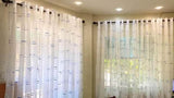 3 in 1  Linen Curtain (7ft) - White