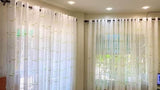 3 in 1  Linen Curtain (6ft) - White