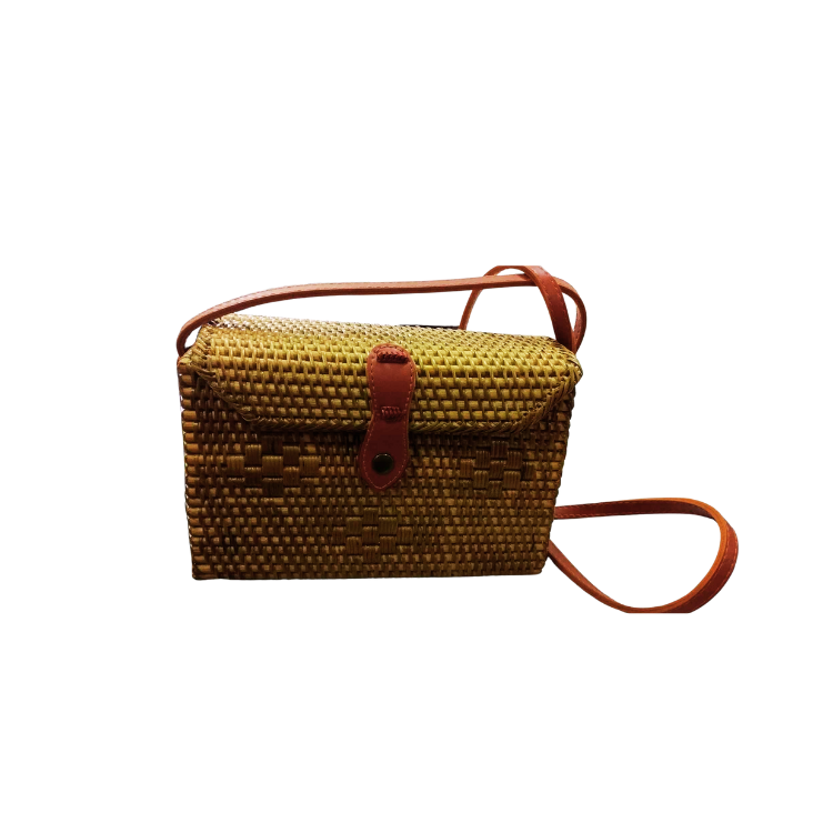 Rattan square bag shop