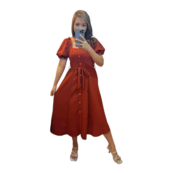 Denise Maxi Dress - Rust