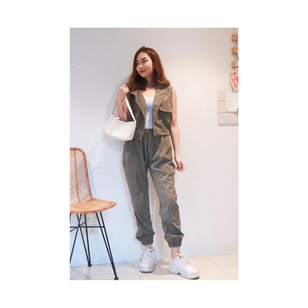 Tasha Corduroy Coordinates - Gray