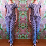 Terno Pants for Women - Stripes Gray