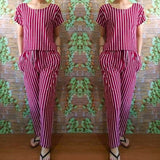 Terno Pants for Women - Stripes Red