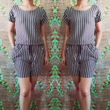 Terno Shorts for Women - Stripes Gray