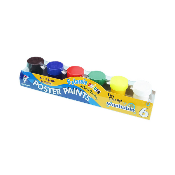 Poster Paint 6 Classic Colors Washable