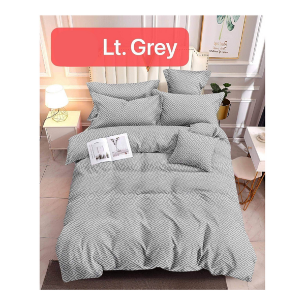 Bedsheet with Pillow Case - Family(54x75) - LT. GREY