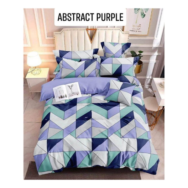 Bedsheet with Pillow Case - Double(48x75) - ABSTRACT PURPLE