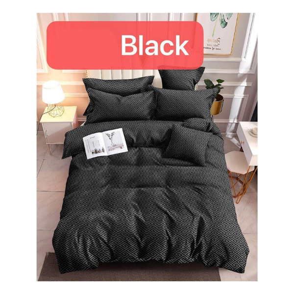 Bedsheet with Pillow Case - Family(54x75) - BLACK