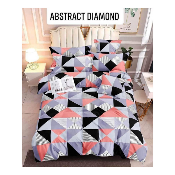 Bedsheet with Pillow Case - Family(54x75) - ABSTRACT DIAMOND