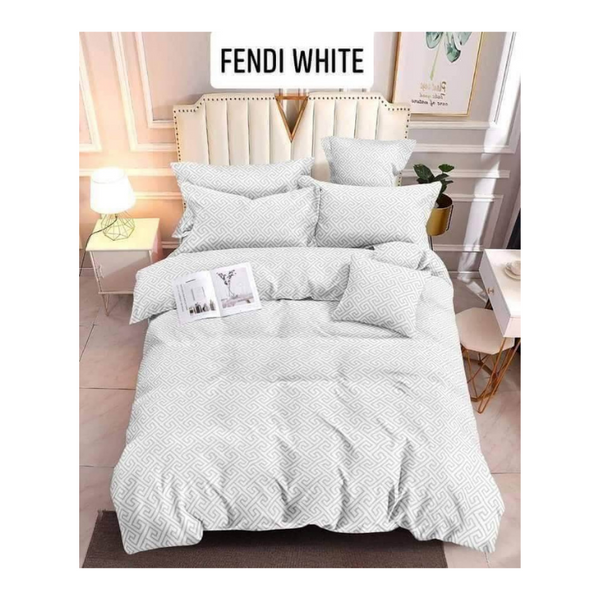 Bedsheet with Pillow Case - Family(54x75) - FENDI WHITE