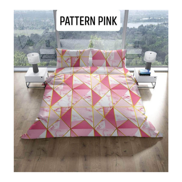 Bedsheet with Pillow Case - Family(54x75) - PATTERN PINK