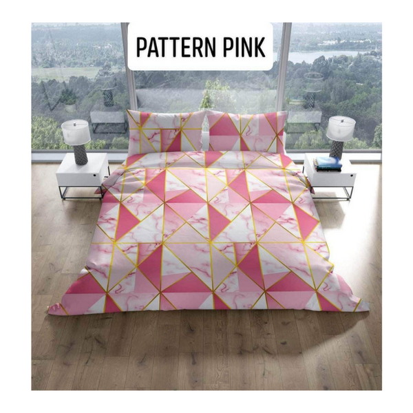 Bedsheet with Pillow Case - Double(48x75) - PATTERN PINK