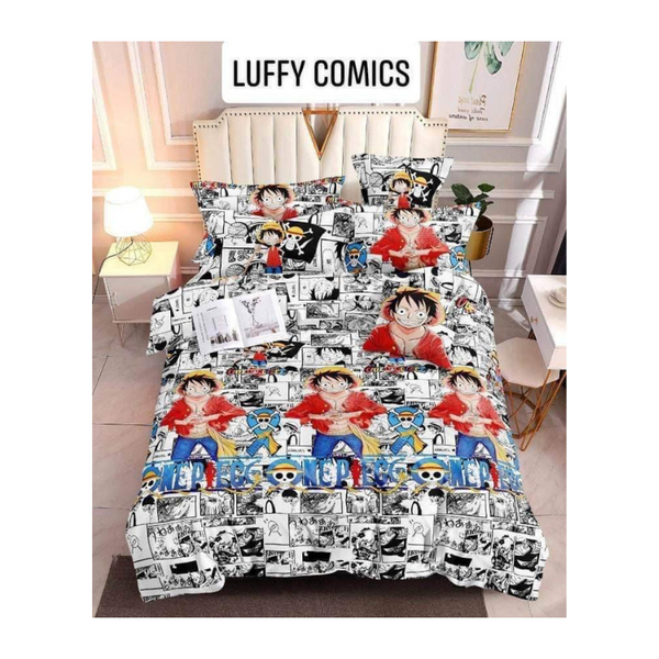 Bedsheet with Pillow Case - Family(54x75) - LUFFY COMICS