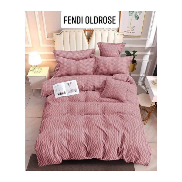 Bedsheet with Pillow Case - Double(48x75) - FENDI OLD ROSE