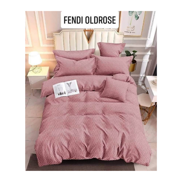 Bedsheet with Pillow Case - Family(54x75) - FENDI OLD ROSE