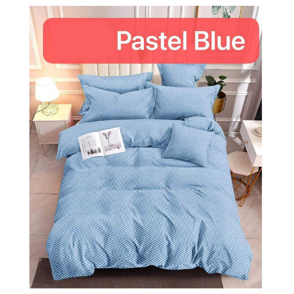 Bedsheet with Pillow Case - Double(48x75) - PASTEL BLUE