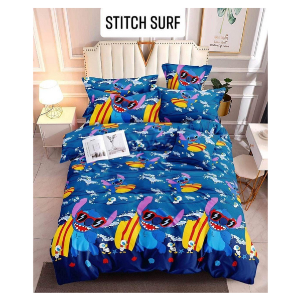 Bedsheet with Pillow Case - Family(54x75) - STITCH SURF