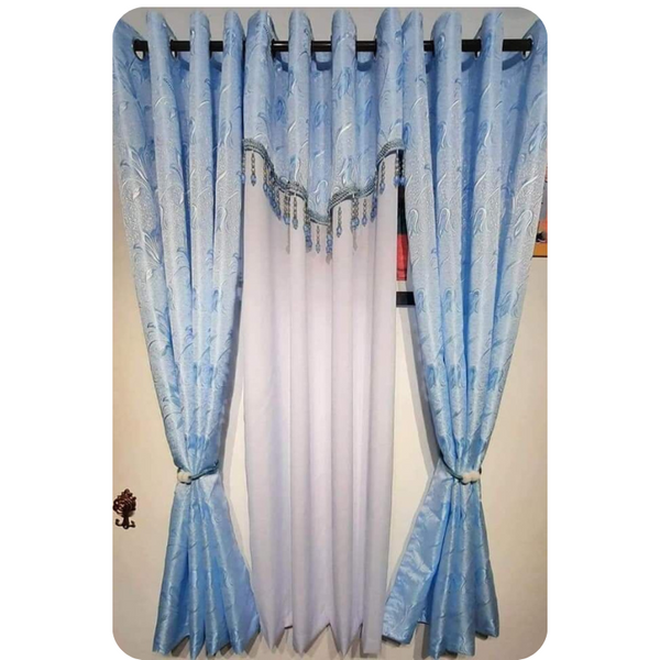 4 in 1 Curtain Set - Blue