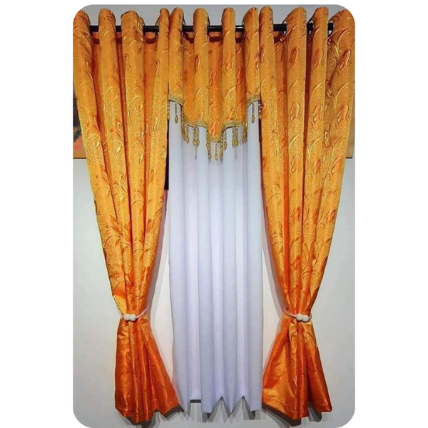 4 in 1 Curtain Set - Orange