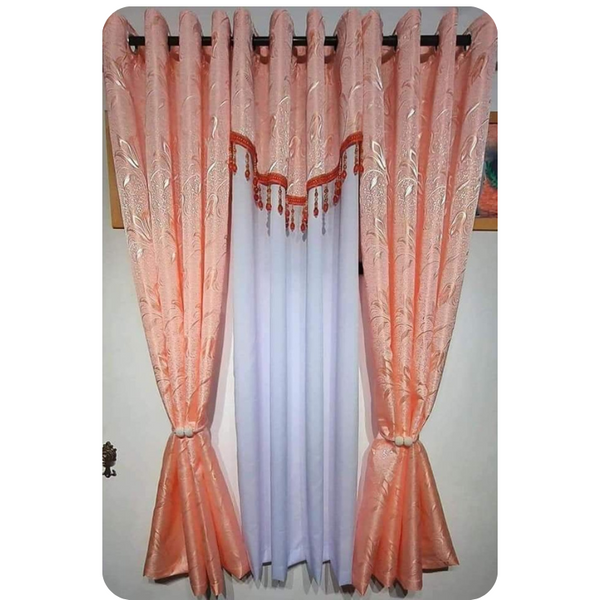 4 in 1 Curtain Set - Peach