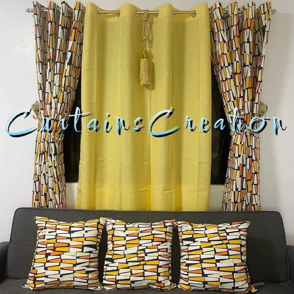 Curtains Creation 5 in 1 - 6ft (Yellow)