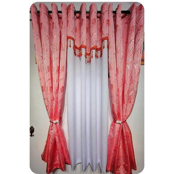 4 in 1 Curtain Set - Red