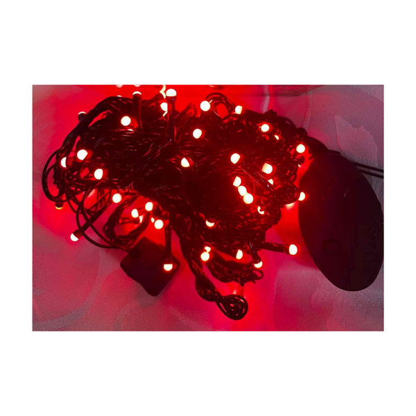 Christmas Lights - Green Wire, Red Lights