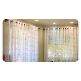 3 in 1  Linen Curtain (6ft) - White