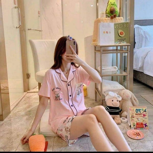 Terno Sleepwear (Short) - Pink