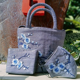 Abaca Bariw Hand Bag / Sling Bag - Blue-Gray