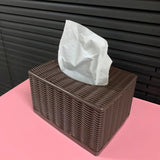 Plastic Rattan Tissue Box