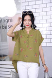 Floral Blouse - Moss