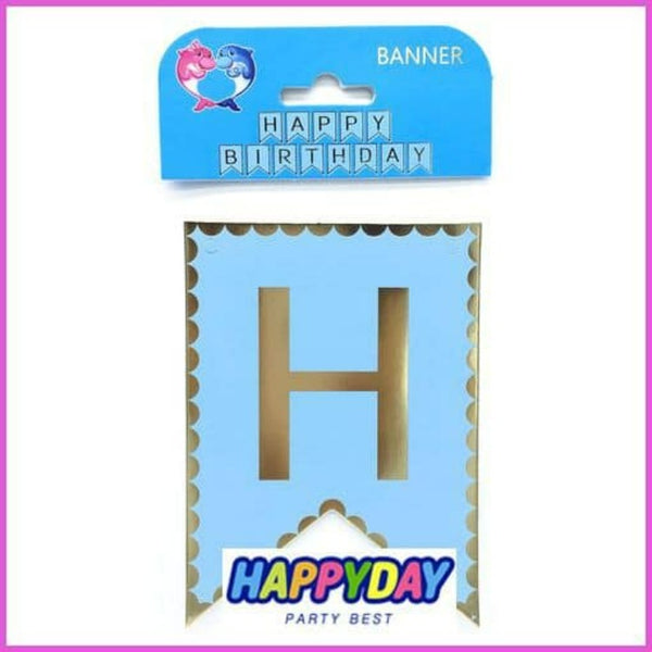 Happy Birthday Banner - Blue