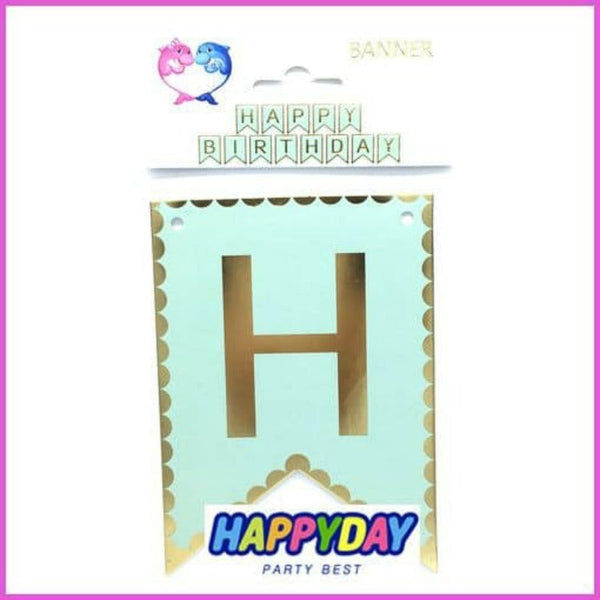 Happy Birthday Banner - Green