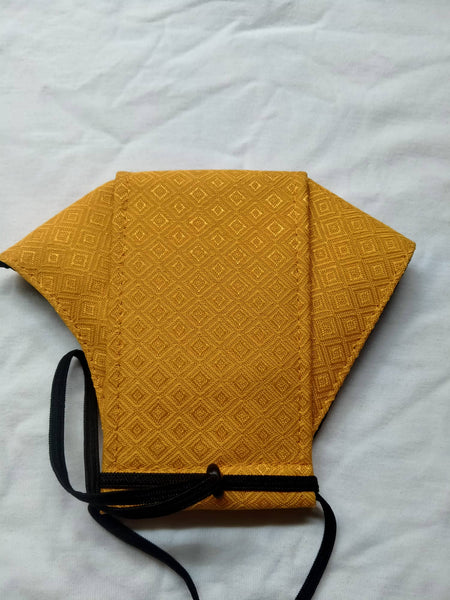 Washable Facemask -  Mustard Plain Design