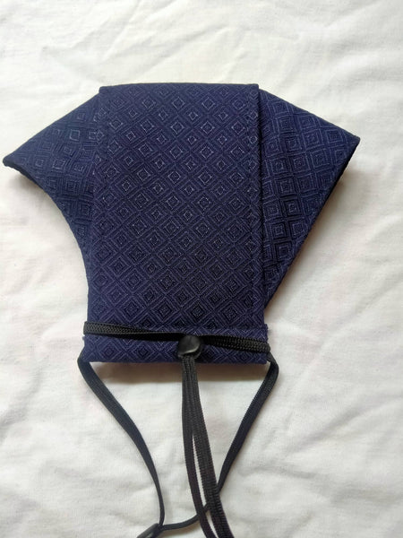 Washable Facemask -  Navy Blue Plain Design