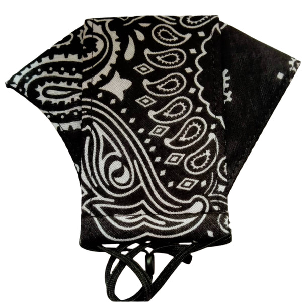 Washable Facemask - Tribal Design Black