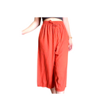 Linen Square Pants - Red Orange