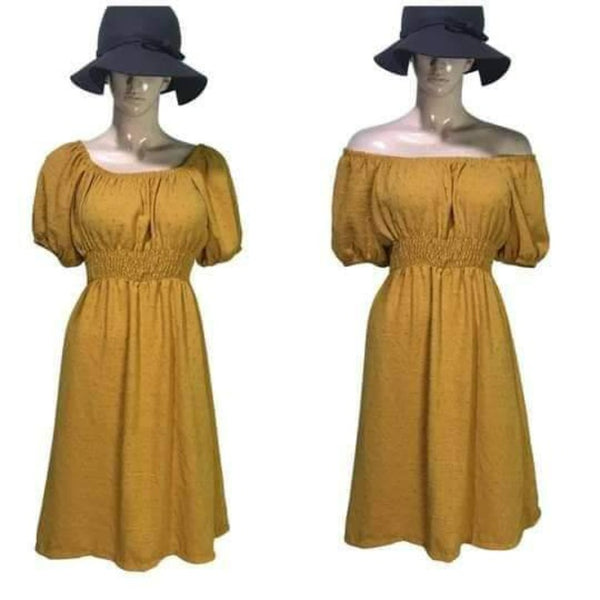 Smocking Dress - Yellow