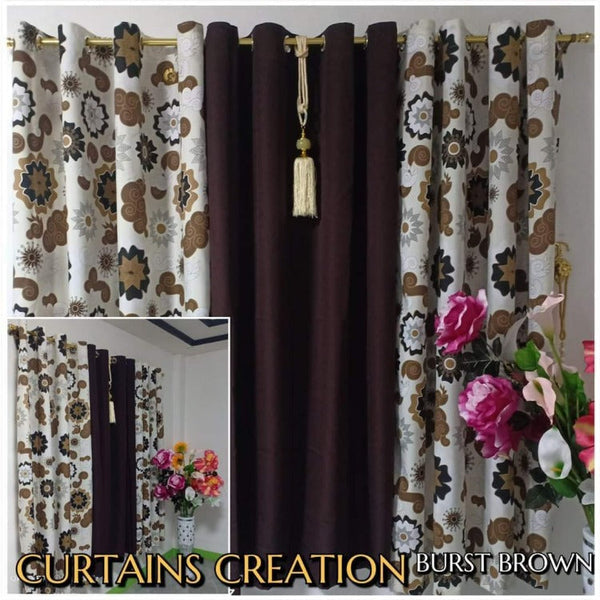 Cretona Curtain 3in1 60×69 - Burst Brown