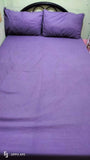 Bedsheet Single with 2 Pillow Case - Plain Purple