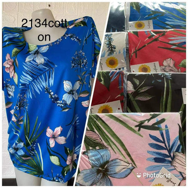 Big Size Cotton Spandex Blouse - 6pcs (Design#1)