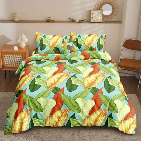 4in1 Canadian Bedsheet with 2 pillow case and 1 curtain -Queen Size