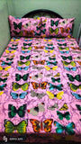 Bedsheet Single with 2 Pillow Case - Butterflies Design