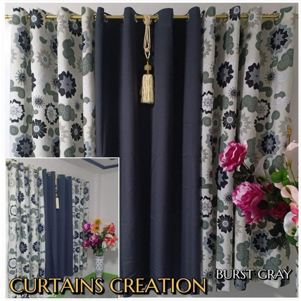 Cretona Curtain 3in1 60×69 - Burst Gray